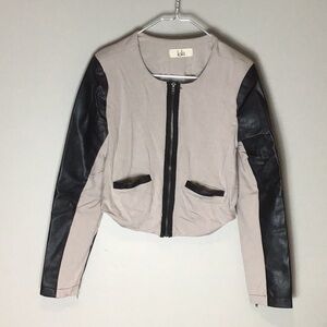 Lola > Bomber Faux Leather Jacket Large
